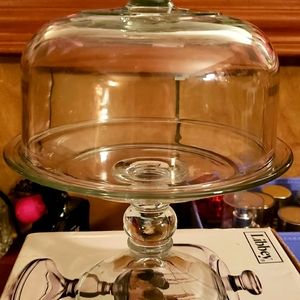 2 pc glass serving set